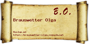 Brauswetter Olga névjegykártya