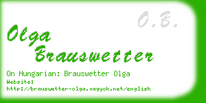 olga brauswetter business card